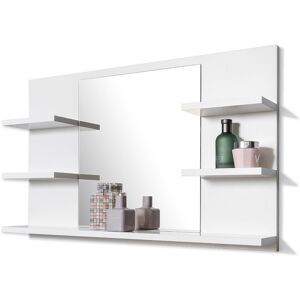 17 Stories Jakiah Lighted Framed Wall Mounted Bathroom Mirror White 50cm H X 80cm W X 12cm D 17 Stories Jakiah Lighted Framed Wall Mounted Bathroom Mirror White 50cm H X 80cm W X 12cm D