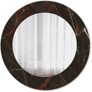 East Urban Home Huldar Round Glass Framed Wall Mounted Accent Mirror in Blue Black Brown Marble 50cm H x 50cm W East Urban Home Huldar Round Glass Framed Wall Mounted Accent Mirror in Blue Black Brown Marble 50cm H x 50cm W
