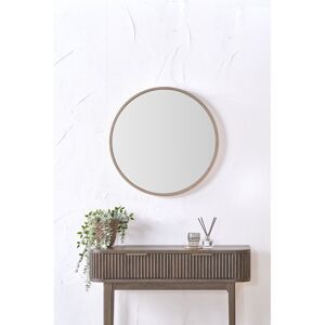Mercury Manufactured Wood Round Mirror Oak Wood 70cm H X 70cm W X 4cm D Mercury Manufactured Wood Round Mirror Oak Wood 70cm H X 70cm W X 4cm D