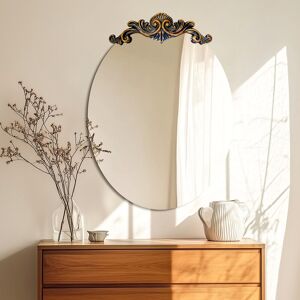 Rosdorf Park Ursina Oval Mirror Brass 74.5 cm H x 50 cm W Rosdorf Park Ursina Oval Mirror Brass 74.5 cm H x 50 cm W