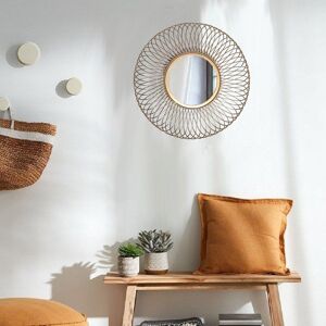 Ebern Designs Fairweather Accent Mirror Gold 54cm H x 54cm W Ebern Designs Fairweather Accent Mirror Gold 54cm H x 54cm W