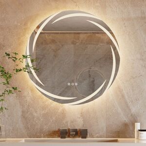 Metro Biyanka Lighted Wall Mirror 60cm H x 60cm W Metro Biyanka Lighted Wall Mirror 60cm H x 60cm W