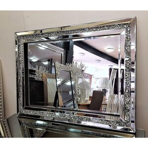 Canora Grey Aceston Metal Framed Wall Mounted Mirror in Silver Silver 60cm x 80cm Canora Grey Aceston Metal Framed Wall Mounted Mirror in Silver Silver 60cm x 80cm
