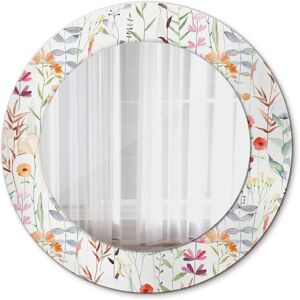 East Urban Home Huldar Round Glass Framed Wall Mounted Accent Mirror White Wild Flowers 50cm H x 50cm W East Urban Home Huldar Round Glass Framed Wall Mounted Accent Mirror White Wild Flowers 50cm H x 50cm W