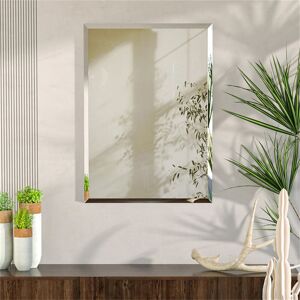 17 Stories Sien Rectangle Flat Glass Wall Accent Mirror Silver 70cm x 50cm 17 Stories Sien Rectangle Flat Glass Wall Accent Mirror Silver 70cm x 50cm
