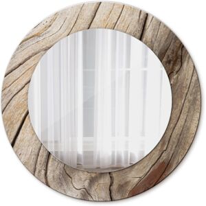 East Urban Home Huldar Round Glass Framed Wall Mounted Accent Mirror in Blue Brown Cracked Wood 50cm H x 50cm W East Urban Home Huldar Round Glass Framed Wall Mounted Accent Mirror in Blue Brown Cracked Wood 50cm H x 50cm W