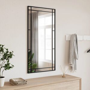 17 Stories Mirl Rectangle Metal Wall Mirror Black 100 cm H x 50 cm W 17 Stories Mirl Rectangle Metal Wall Mirror Black 100 cm H x 50 cm W