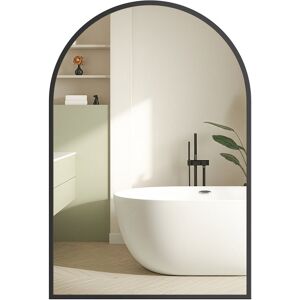 17 Stories Bathroom Mirror, Wall Mounted Vanity Mirror, Arched, Aluminium Frame, 91 X 61 Cm, With Safety Film, Easy Installation, For Living Room, Bedroom, Bathr Black 91cm H X 61cm W X 1.3cm D 17 Stories Bathroom Mirror, Wall Mounted Vanity Mirror, Arched, Aluminium Frame, 91 X 61 Cm, With Safety Film, Easy Installation, For Living Room, Bedroom, Bathr Black 91cm H X 61cm W X 1.3cm D
