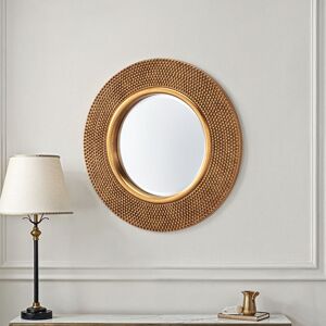 Etta Avenue Julien Round Framed Wall Mounted Accent Mirror Gold Leaf 78.74cm H X 78.74cm W X 4cm D Etta Avenue Julien Round Framed Wall Mounted Accent Mirror Gold Leaf 78.74cm H X 78.74cm W X 4cm D