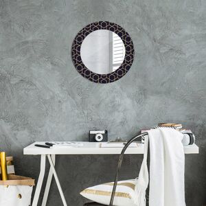 East Urban Home Huldar Round Glass Framed Wall Mounted Accent Mirror Black Abstract Geometric 50cm H x 50cm W East Urban Home Huldar Round Glass Framed Wall Mounted Accent Mirror Black Abstract Geometric 50cm H x 50cm W