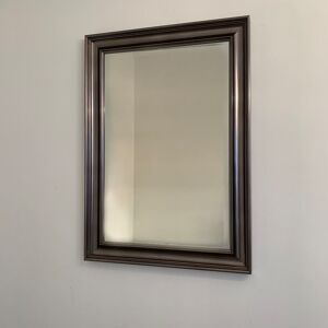 Ebern Designs Panos Framed Wall Mounted Accent Mirror in Gunmetal Grey 91.2cm x 65.8cm Ebern Designs Panos Framed Wall Mounted Accent Mirror in Gunmetal Grey 91.2cm x 65.8cm