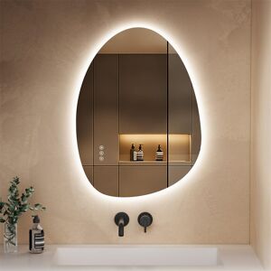 Ivy Bronx LED Bathroom Mirror With Lights, Anti-Fog & 3 Colour Temperatures, Asymmetric Dimmable Wall Mirror, IP44 Waterproof, Touch Control Silver 60cm H X 45cm W X 6.5cm D Ivy Bronx LED Bathroom Mirror With Lights, Anti-Fog & 3 Colour Temperatures, Asymmetric Dimmable Wall Mirror, IP44 Waterproof, Touch Control Silver 60cm H X 45cm W X 6.5cm D