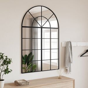Latitude Run Afshar Arch Iron Wall Mirror Black 120 cm H x 80 cm W Latitude Run Afshar Arch Iron Wall Mirror Black 120 cm H x 80 cm W
