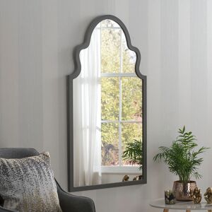 Lark Manor Bagneux Moroc Arch Wood Framed Wall Mounted Accent Mirror Dark Grey 107.5cm H x 60.4cm W Lark Manor Bagneux Moroc Arch Wood Framed Wall Mounted Accent Mirror Dark Grey 107.5cm H x 60.4cm W