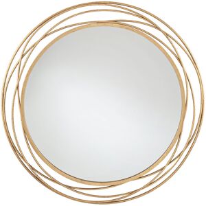 Etta Avenue Javin Round Metal Swirl Framed Wall Mounted Accent Mirror Gold 90cm H X 90cm W X 3cm D Etta Avenue Javin Round Metal Swirl Framed Wall Mounted Accent Mirror Gold 90cm H X 90cm W X 3cm D