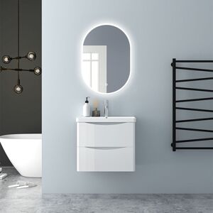 Metro Brohdy LED Bathroom Mirror with Anti-fog Touch Sensor Wall Mounted White 80cm x 60cm Metro Brohdy LED Bathroom Mirror with Anti-fog Touch Sensor Wall Mounted White 80cm x 60cm