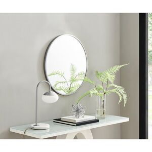 Canora Grey Mikell Round Metal Framed Wall Mounted Accent Mirror Silver 60cm H x 60cm W Canora Grey Mikell Round Metal Framed Wall Mounted Accent Mirror Silver 60cm H x 60cm W