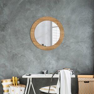 East Urban Home Huldar Round Glass Framed Wall Mounted Accent Mirror Brown Wood Texture 60cm H x 60cm W East Urban Home Huldar Round Glass Framed Wall Mounted Accent Mirror Brown Wood Texture 60cm H x 60cm W