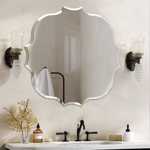 17 Stories Rithi Irregular Flat Wall Mirror Silver 60cm x 60cm 17 Stories Rithi Irregular Flat Wall Mirror Silver 60cm x 60cm