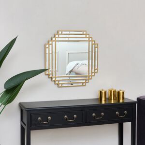 Fairmont Park Isabeth Metal Framed Wall Mounted Bathroom Mirror Gold 55cm H X 55cm W X 2cm D Fairmont Park Isabeth Metal Framed Wall Mounted Bathroom Mirror Gold 55cm H X 55cm W X 2cm D