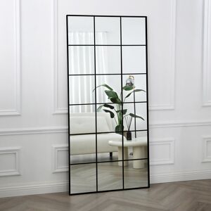 17 Stories Aion Rectangle Metal Floor Mirror Black 180cm H X 90cm W X 3cm D 17 Stories Aion Rectangle Metal Floor Mirror Black 180cm H X 90cm W X 3cm D