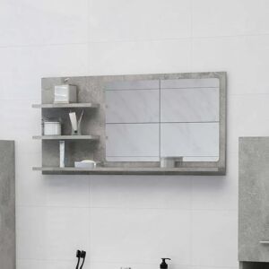 Ebern Designs Adji Vanity Mirror Concrete Grey 45cm x 90cm Ebern Designs Adji Vanity Mirror Concrete Grey 45cm x 90cm