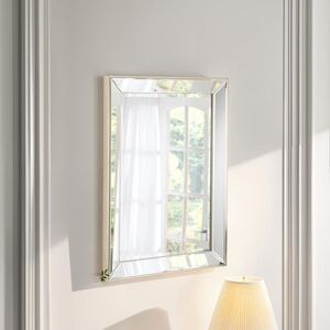 Canora Grey Muir Rectangle Wall Mirror Silver 92cm H x 66.5cm W Canora Grey Muir Rectangle Wall Mirror Silver 92cm H x 66.5cm W