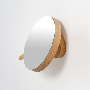17 Stories Ayven Round Magnifying Framed Wall Mounted Accent Mirror Natural Oak 18cm H X 18cm W X 7.7cm D 17 Stories Ayven Round Magnifying Framed Wall Mounted Accent Mirror Natural Oak 18cm H X 18cm W X 7.7cm D