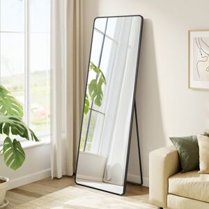 17 Stories Full Length Mirror, 150 X 40 Cm, Rectangle Full Body Mirror With Stand, Aluminium Alloy Frame, Tempered Glass, For Bedroom, Living Room, Cloakroom, In Black 2cm H X 40cm W X 150cm D 17 Stories Full Length Mirror, 150 X 40 Cm, Rectangle Full Body Mirror With Stand, Aluminium Alloy Frame, Tempered Glass, For Bedroom, Living Room, Cloakroom, In Black 2cm H X 40cm W X 150cm D