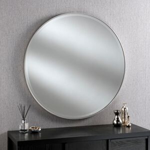 17 Stories Arjay Round Framed Wall Mounted Accent Mirror Silver 80cm H x 80cm W 17 Stories Arjay Round Framed Wall Mounted Accent Mirror Silver 80cm H x 80cm W