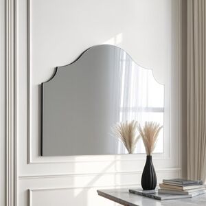 Lark Manor Arched Contemporary Mantle Wall Mirror Black 70cm H X 90cm W X 2.5cm D Lark Manor Arched Contemporary Mantle Wall Mirror Black 70cm H X 90cm W X 2.5cm D
