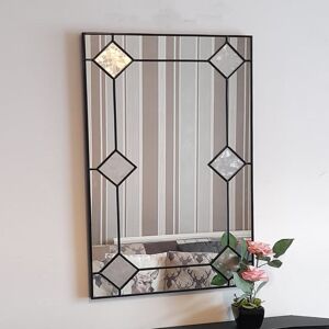 Ivy Bronx Derwood Novelty Framed Wall Mounted Accent Mirror in Black Black 76cm H X 46cm W X 2cm D Ivy Bronx Derwood Novelty Framed Wall Mounted Accent Mirror in Black Black 76cm H X 46cm W X 2cm D