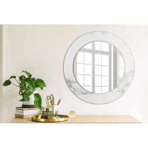 East Urban Home Huldar Round Glass Framed Wall Mounted Accent Mirror in Blue White Marble 50cm H x 50cm W East Urban Home Huldar Round Glass Framed Wall Mounted Accent Mirror in Blue White Marble 50cm H x 50cm W