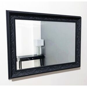 ClassicLiving Indianola Framed Wall Mounted Accent Mirror in Satin Black 91.2cm H x 65.8cm W x 3.7cm D ClassicLiving Indianola Framed Wall Mounted Accent Mirror in Satin Black 91.2cm H x 65.8cm W x 3.7cm D