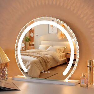 Blue Elephant Round LED Metal Mirror White 45cm H X 50cm W X 12cm D Blue Elephant Round LED Metal Mirror White 45cm H X 50cm W X 12cm D