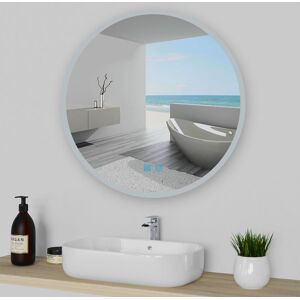 Metro Nelms Round Lighted Framed Wall Mounted Bathroom/Vanity Mirror 60cm H X 60cm W X 4cm D Metro Nelms Round Lighted Framed Wall Mounted Bathroom/Vanity Mirror 60cm H X 60cm W X 4cm D
