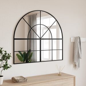 Latitude Run Afshar Arch Iron Wall Mirror Black 100 cm H x 90 cm W Latitude Run Afshar Arch Iron Wall Mirror Black 100 cm H x 90 cm W