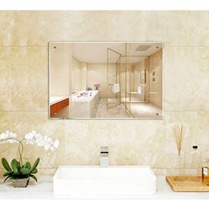 Ivy Bronx Frameless Bathroom Mirror, 60 X 45cm Rectangle Wall Mounted Mirror With Polished Edge & Pre-drilled Holes - Best For Bathroom, Dressing Room 60cm H x 45cm W Ivy Bronx Frameless Bathroom Mirror, 60 X 45cm Rectangle Wall Mounted Mirror With Polished Edge & Pre-drilled Holes - Best For Bathroom, Dressing Room 60cm H x 45cm W