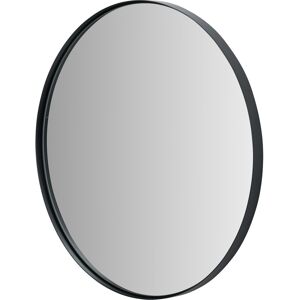 17 Stories Round Stainless Steel Framed Wall Mounted Accent Mirror Black 80cm x 80cm 17 Stories Round Stainless Steel Framed Wall Mounted Accent Mirror Black 80cm x 80cm