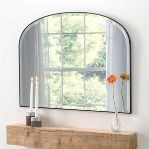 Mercury Drumourne Simple Arched Overmantle Mirror Black 70.5cm H X 92.5cm W X 1.5cm D Mercury Drumourne Simple Arched Overmantle Mirror Black 70.5cm H X 92.5cm W X 1.5cm D