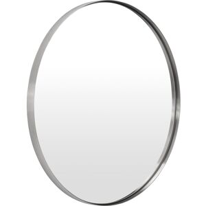 17 Stories Round Stainless Steel Framed Wall Mounted Accent Mirror Brushed Silver 100cm x 100cm 17 Stories Round Stainless Steel Framed Wall Mounted Accent Mirror Brushed Silver 100cm x 100cm