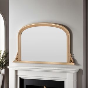 Rosalind Wheeler Overmantle Bainum Traditional Arched Mirror Gold 77cm H X 122cm W X 4cm D Rosalind Wheeler Overmantle Bainum Traditional Arched Mirror Gold 77cm H X 122cm W X 4cm D