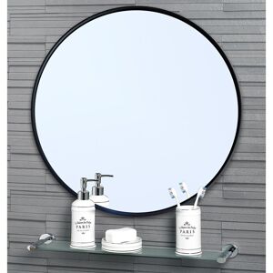 17 Stories Kreg Metal Framed Wall Mounted Bathroom Mirror Black 40cm H X 40cm W X 1.27cm D 17 Stories Kreg Metal Framed Wall Mounted Bathroom Mirror Black 40cm H X 40cm W X 1.27cm D