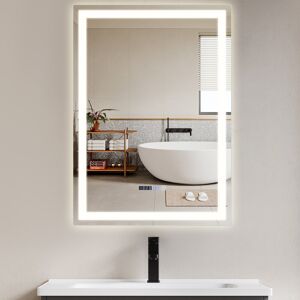 Metro Cornatzer Lighted Aluminium Framed Wall Accent Mirror in Silver Silver 70cm x 50cm Metro Cornatzer Lighted Aluminium Framed Wall Accent Mirror in Silver Silver 70cm x 50cm