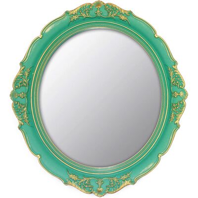 Astoria Grand Vintage Oval Mirror -Decorative Hanging Mirror Green 37.59cm H X 13.1cm W X 0.1cm D Astoria Grand Vintage Oval Mirror -Decorative Hanging Mirror Green 37.59cm H X 13.1cm W X 0.1cm D
