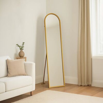 Fairmont Park Alawna Gold Finish Floor Mirror Gold 162cm H X 45cm W X 8cm D Fairmont Park Alawna Gold Finish Floor Mirror Gold 162cm H X 45cm W X 8cm D
