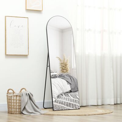 17 Stories Wavy Floor Mirror Black 150cm H X 50cm W X 3.6cm D 17 Stories Wavy Floor Mirror Black 150cm H X 50cm W X 3.6cm D