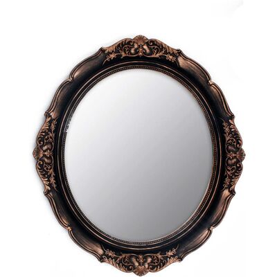 Astoria Grand Vintage Oval Mirror -Decorative Hanging Mirror Brown 37.59cm H X 13.1cm W X 0.1cm D Astoria Grand Vintage Oval Mirror -Decorative Hanging Mirror Brown 37.59cm H X 13.1cm W X 0.1cm D
