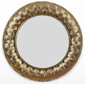 Fairmont Park Round Leaf Mirror 66.0 H x 66.0 W x 5.0 D cm