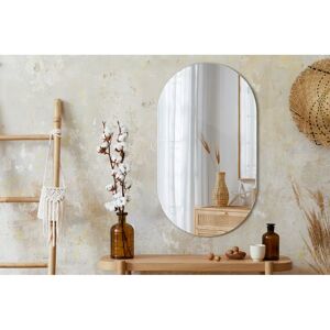 Latitude Run Large Mirror Frameless Fashionable Wall Mirror For Makeup Bathroom Bedroom Boho Rustic 90.0 H x 52.0 W x 0.4 D cm